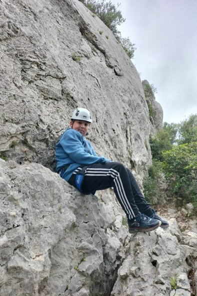 Repos sur les rochers