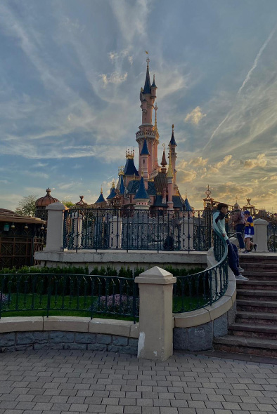 Coucher de soleil à Disneyland Paris