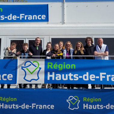 Le groupe invité au Paris-Roubaix