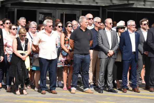 Orphéopolis – public et participants assistant à la cérémonie d’hommage aux policiers morts en service à Bordeaux le 24 juin