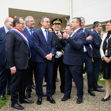 Orphéopolis - Visite de Bruno Retailleau au village Orphéopolis de Bourges