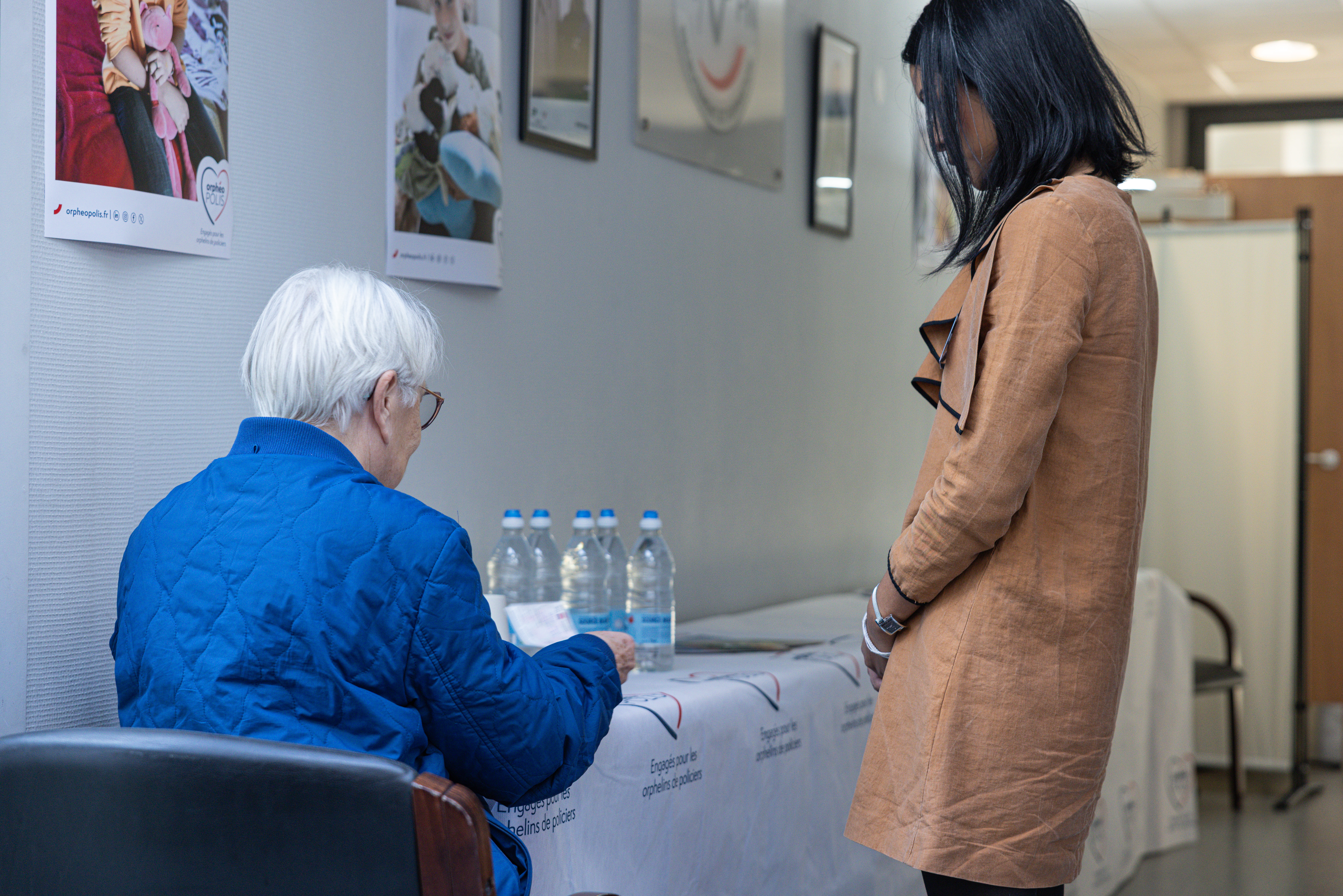 Discussion avec une bienfaitrice