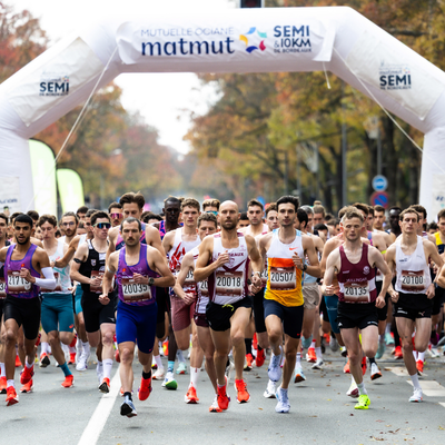 Plusieurs coureurs d'un marathon